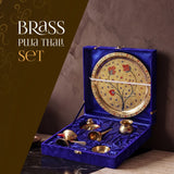 Brass Puja Thali Set - Traditional Grandeur for Every Celebration