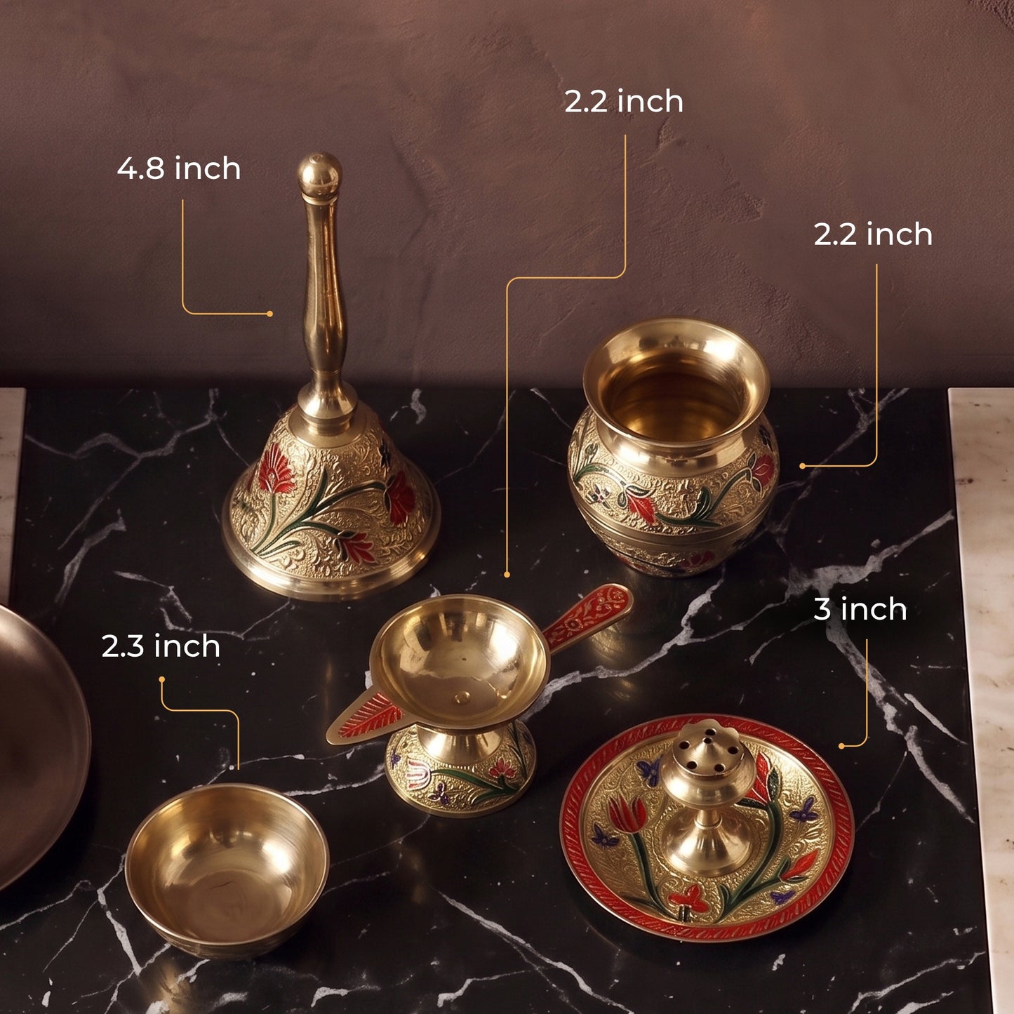 Brass Puja Thali Set - Traditional Grandeur for Every Celebration