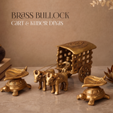 Brass Bullock Cart & Kuber Diyas