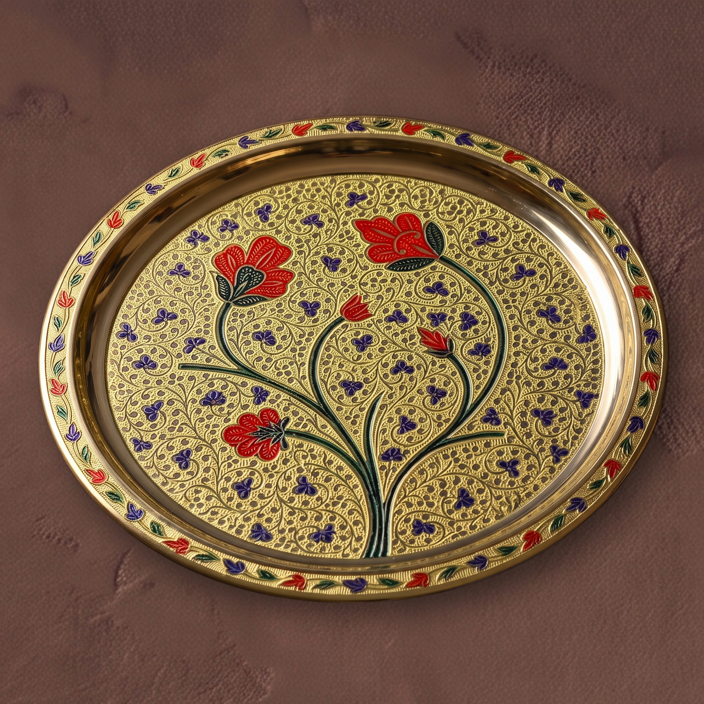 Brass Puja Thali Set - Traditional Grandeur for Every Celebration