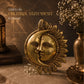 Brass Surya Chandra Wall Hanging - handcrafted decor by Yura Designs