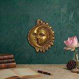 Brass Surya-Chandra Wall Hanging