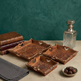 Carved Wooden Trays (Set of 3)