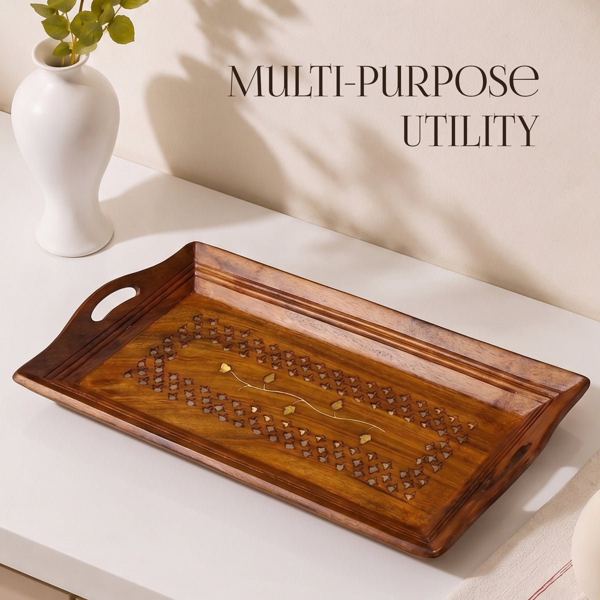 Coffee Tray Set (Set of 3) – handcrafted decor piece by Yura Designs