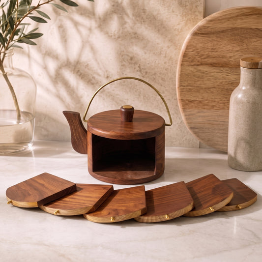 Coffee Tray (Set of 3) + Kettle Coaster (set of 6)