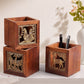 Dhokra Brass and Wooden Pen Holder