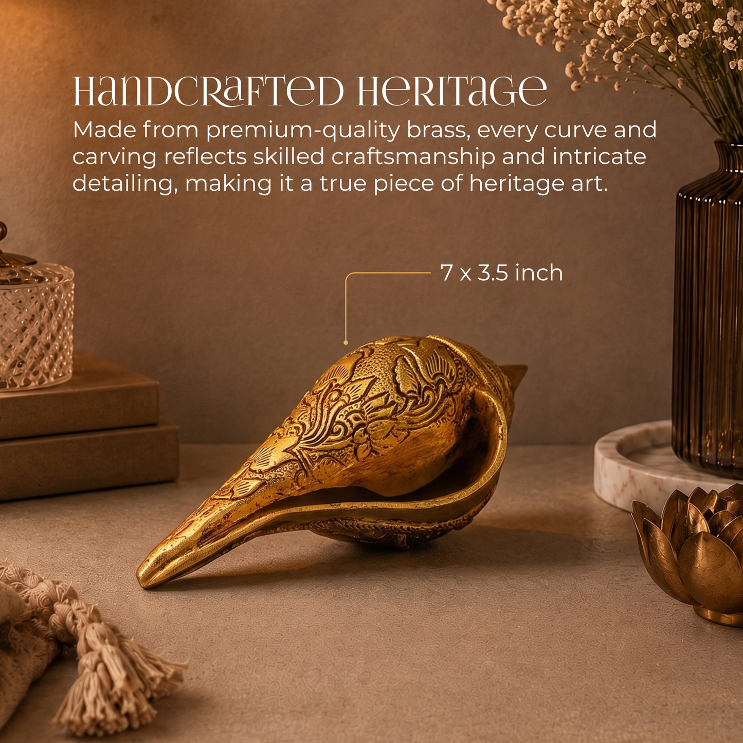 Divine Brass Shankh - Big