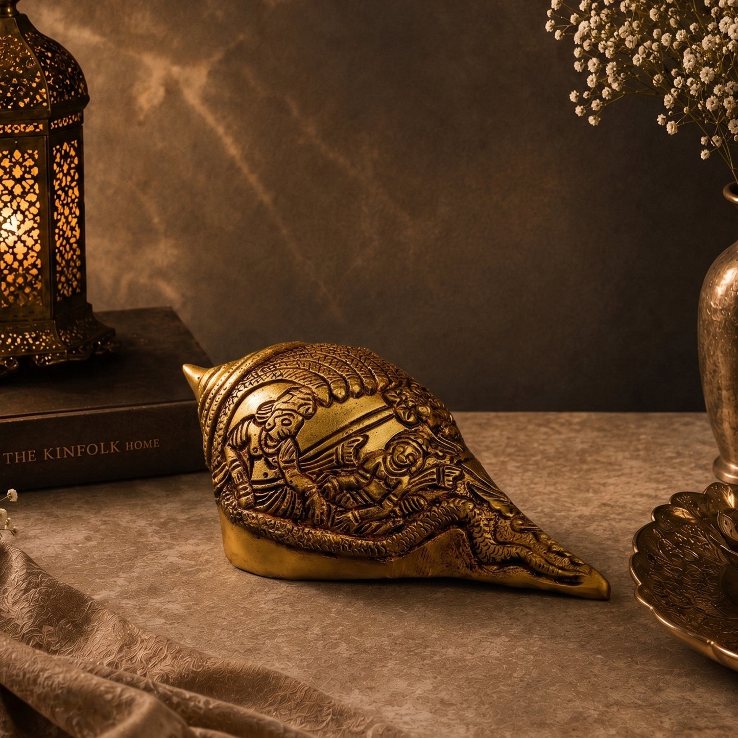 Divine Brass Shankh - Big