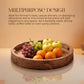Elegant Wooden Round tray – handcrafted decor piece by Yura Designs