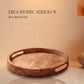 Elegant Wooden Round Tray - handcrafted decor by Yura Designs