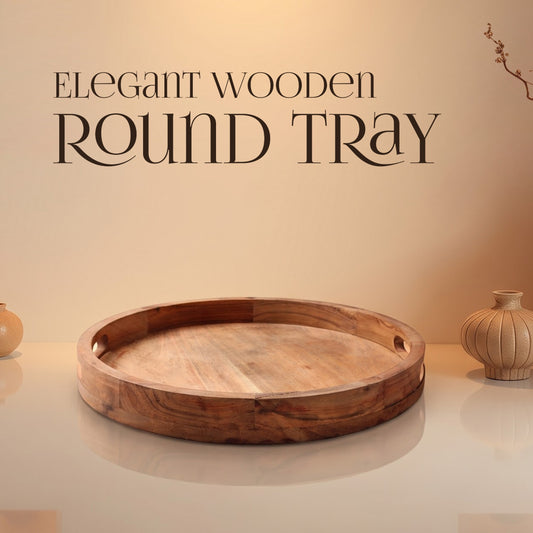 Elegant Wooden Round tray