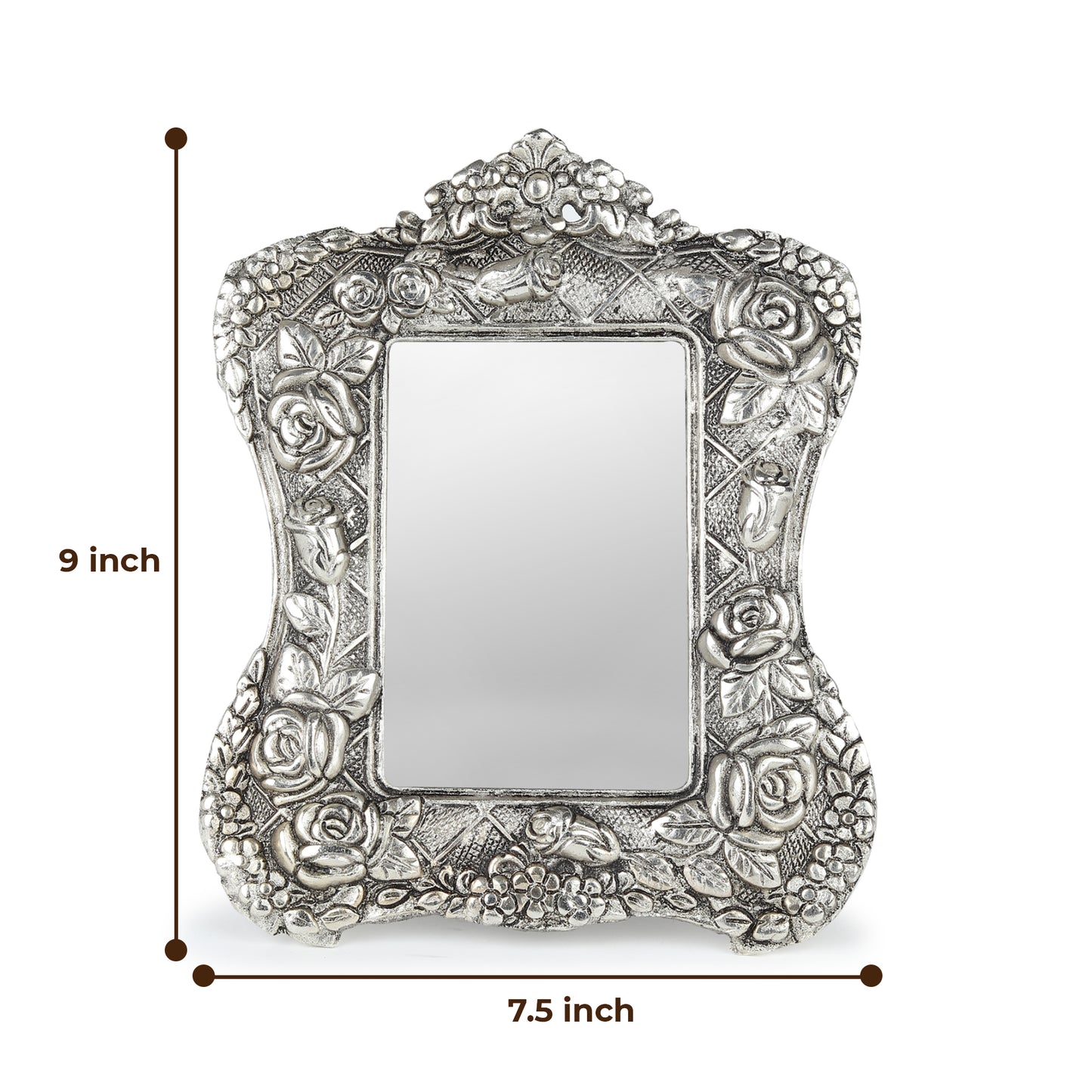 German Silver Handcrafted Grand Photo Frame | 9×7.5 inch | Premium Blue Velvet Gift Box