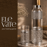 German Silverware Bottle & Glass Set | Premium Blue Velvet Gift Box