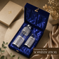 German Silverware Bottle & Glass Set | Premium Blue Velvet Gift Box