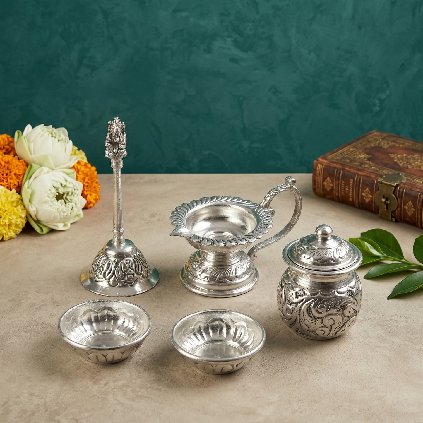 German Silverware Pooja thali