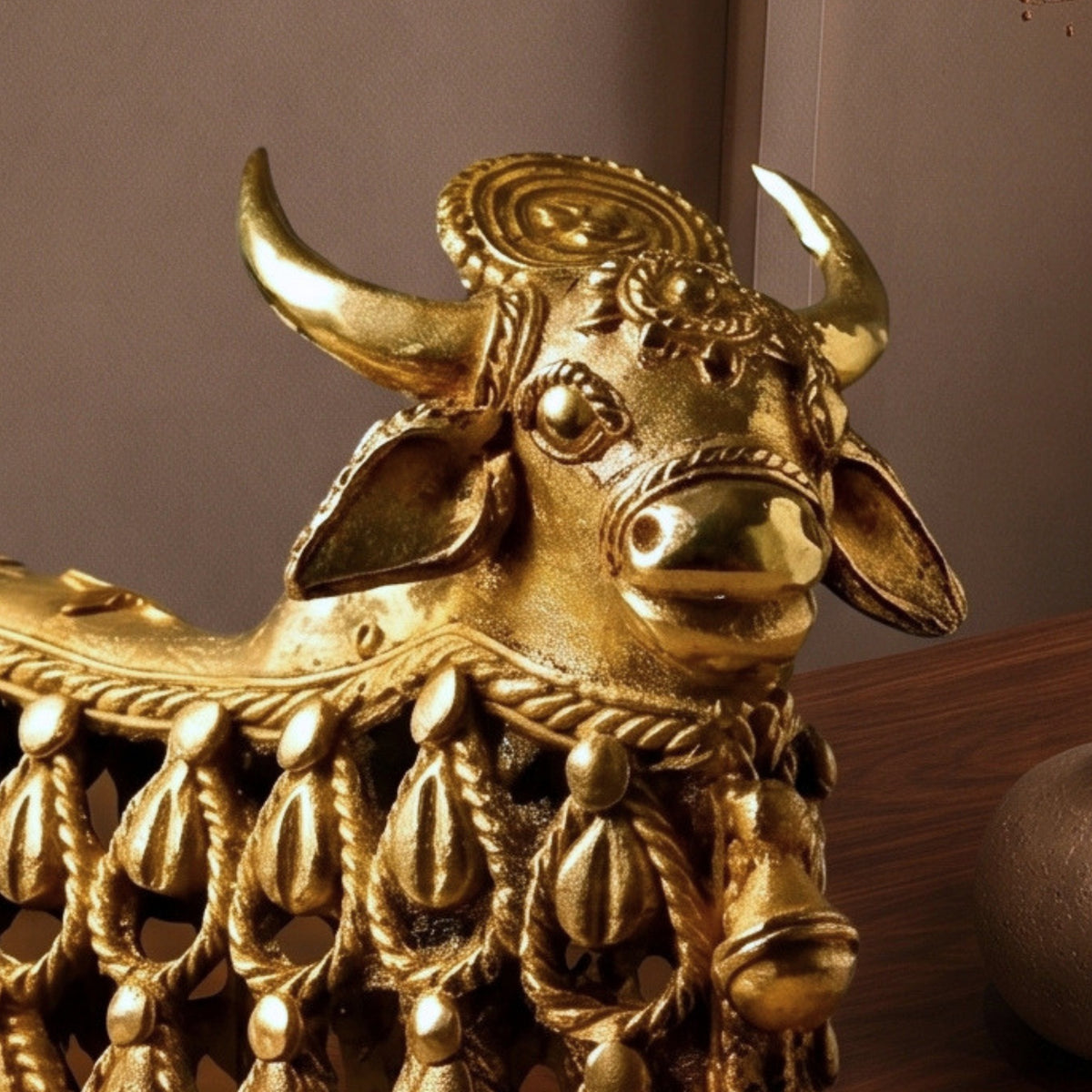 Golden Grace Nandi Brass - handcrafted decor by Yura Designs
