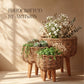 Handmade Twisted Jute Rope Planters In Light Brown Set 3 - handcrafted decor by Yura Designs