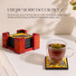 Heritage Charm Coasters - handcrafted decor by Yura Designs