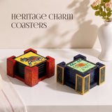Heritage Charm Coasters - handcrafted decor by Yura Designs