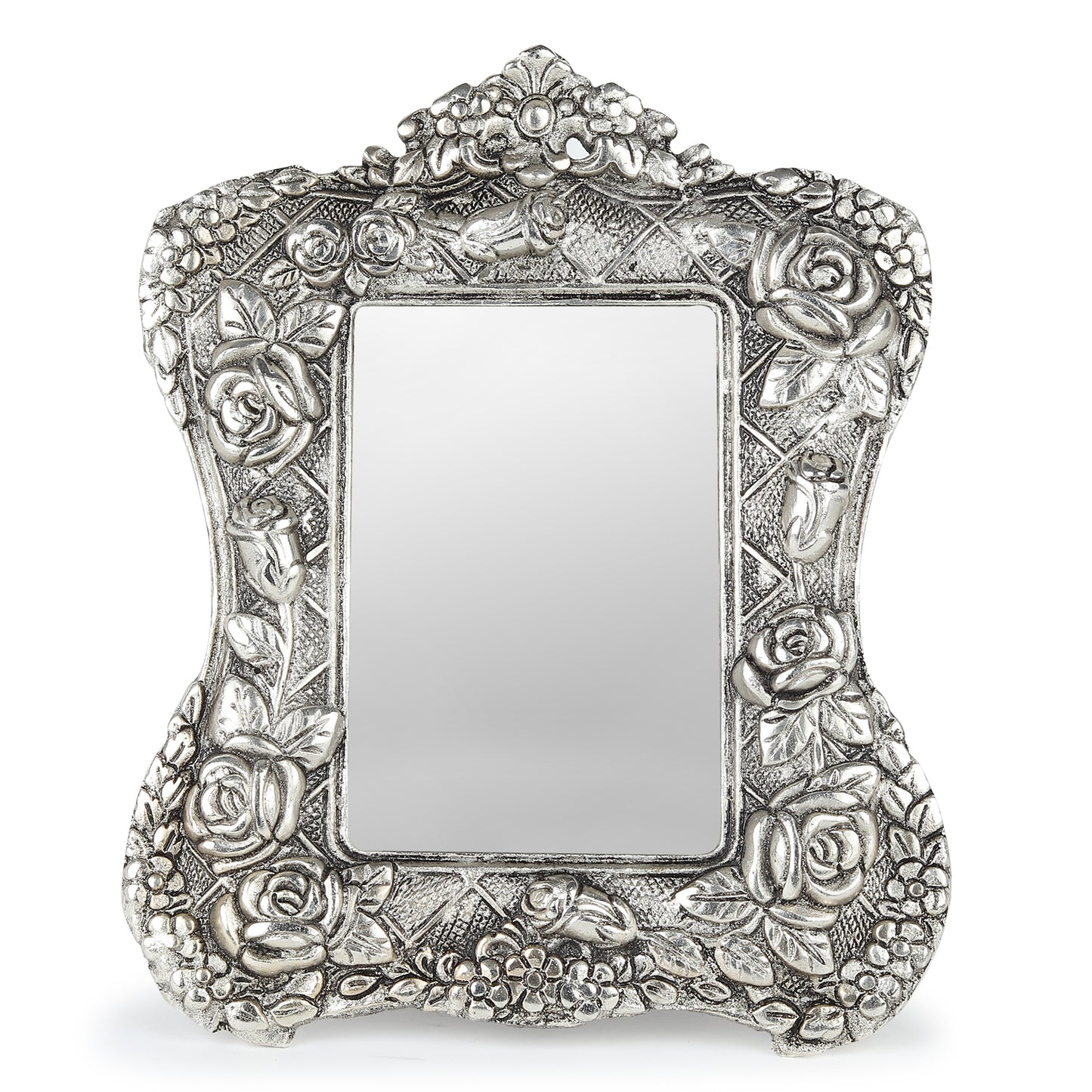German Silver Handcrafted Grand Photo Frame | 9×7.5 inch | Premium Blue Velvet Gift Box