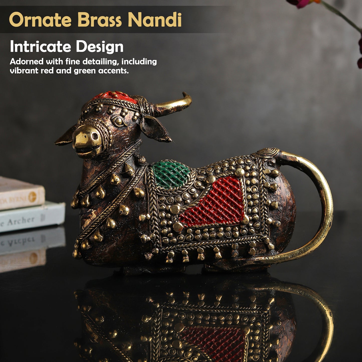 Ornate Brass Nandi