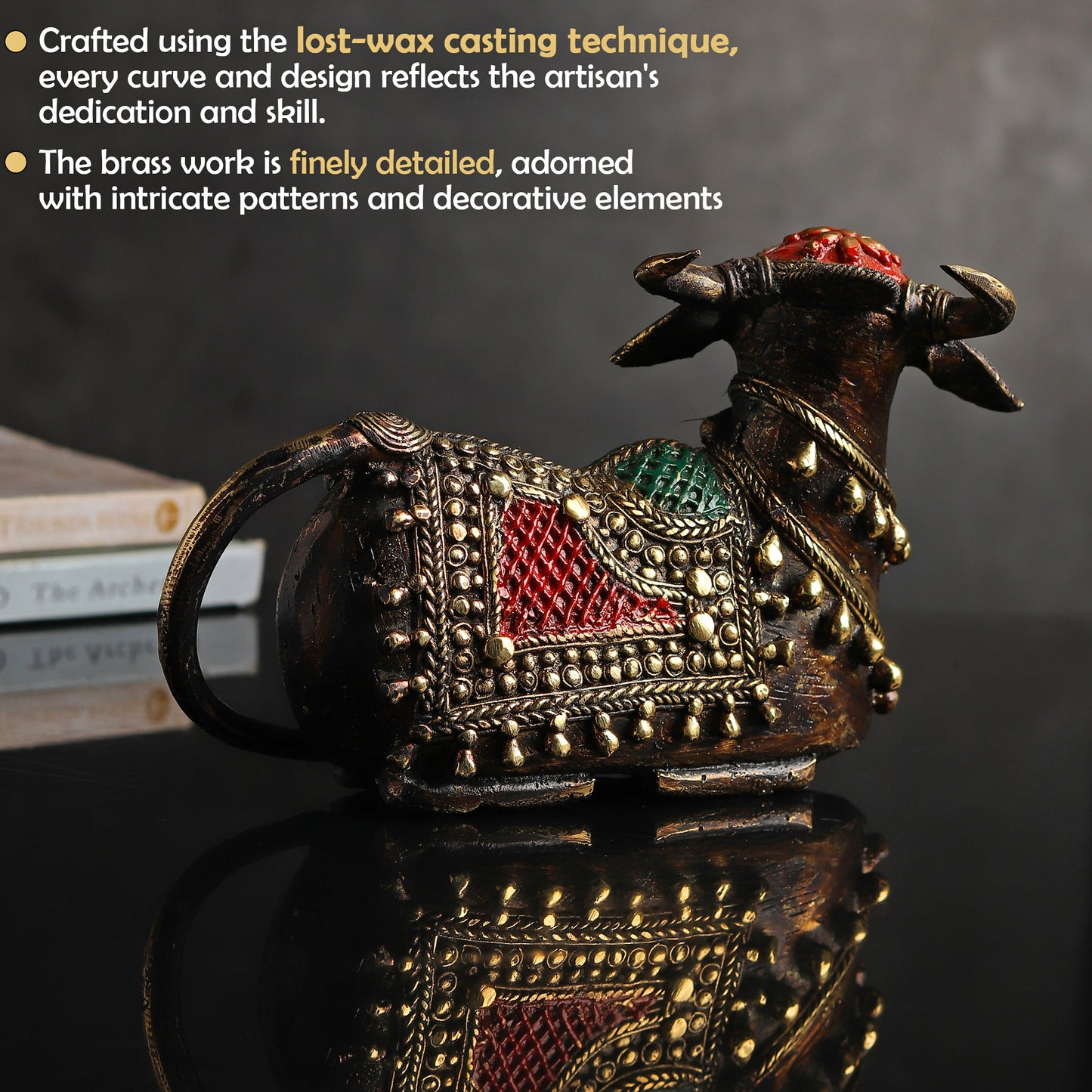 Ornate Brass Nandi