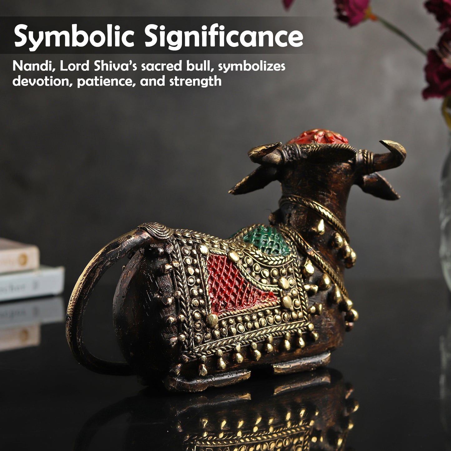 Ornate Brass Nandi