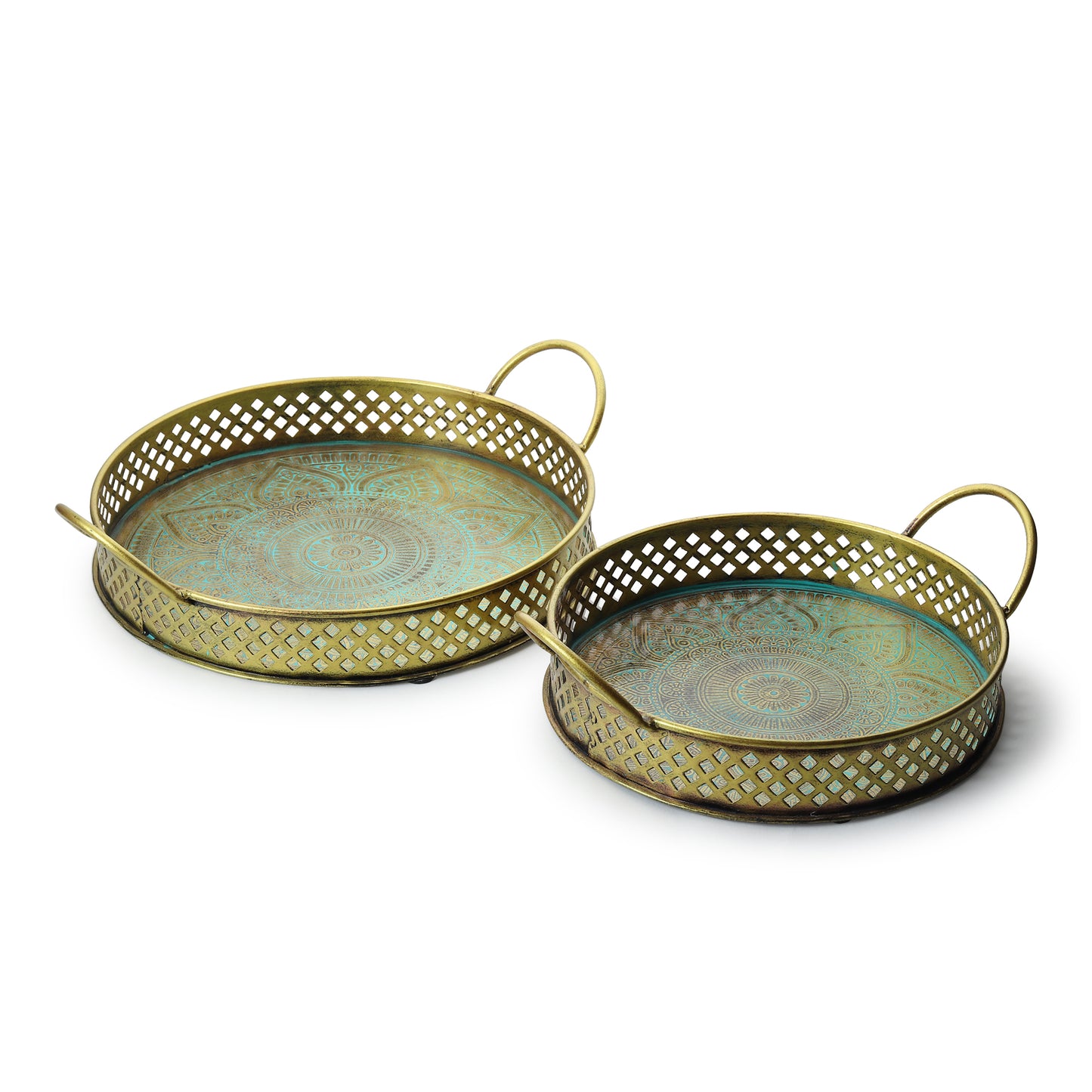 Golden Mandala Tray Set
