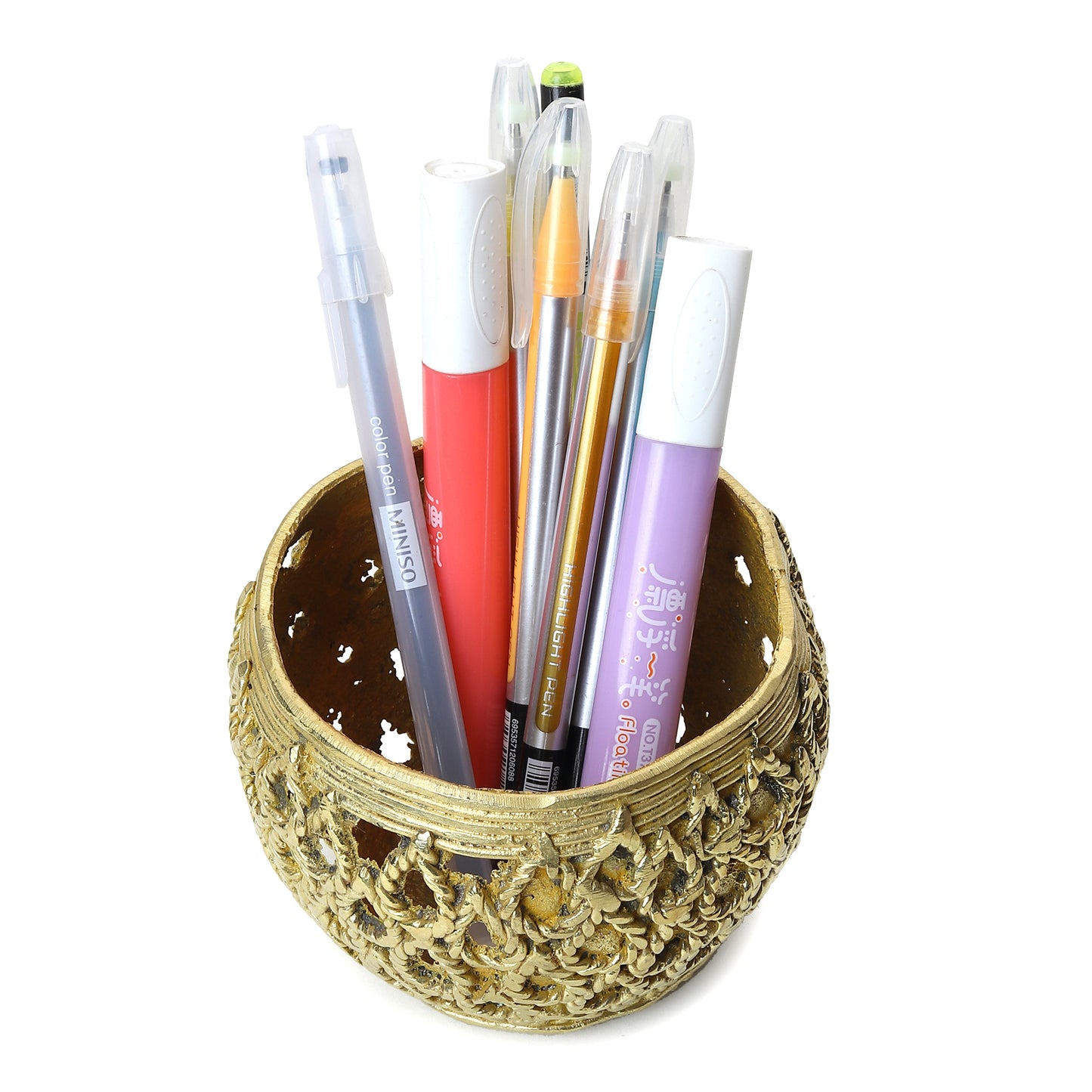 Oval Brass Pen Stand