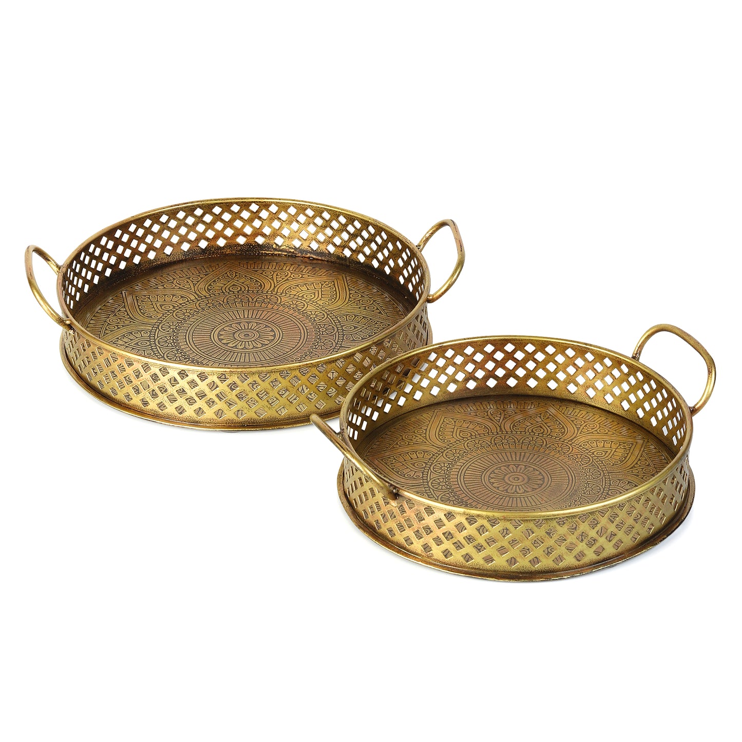 Golden Mandala Tray Set