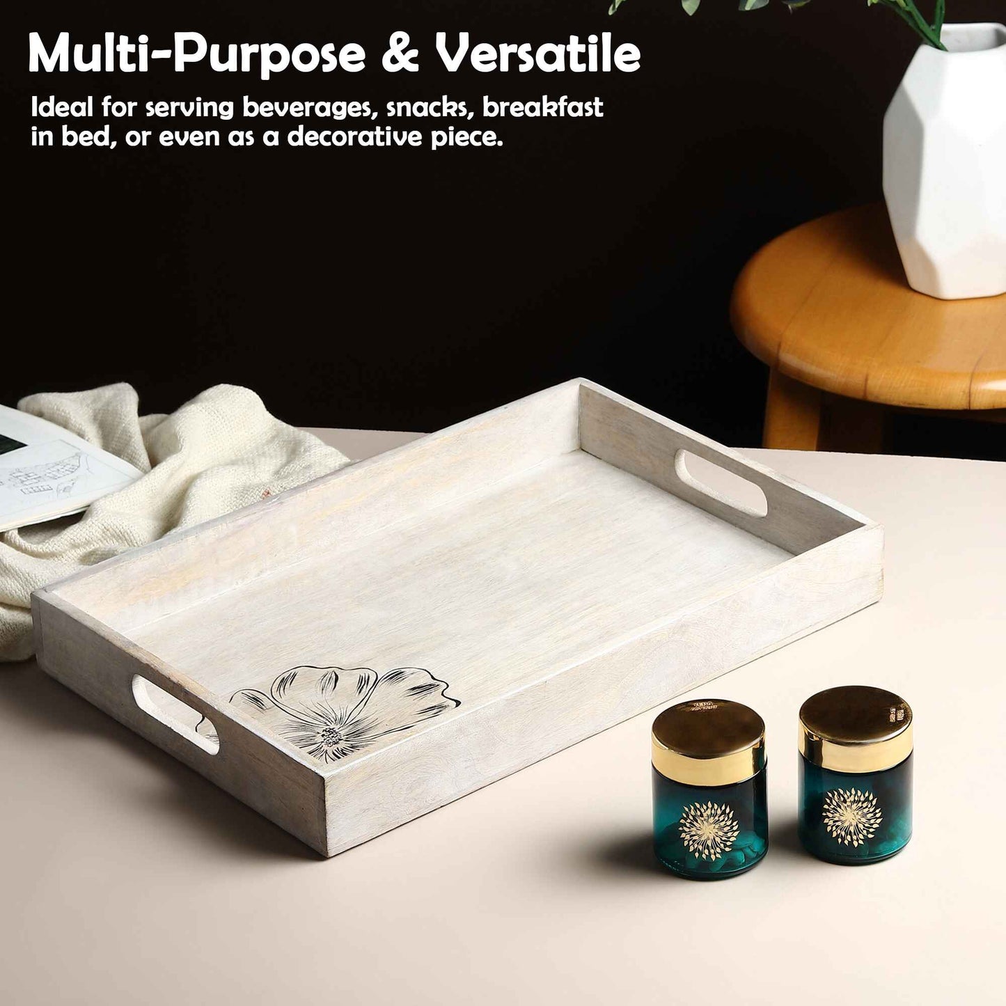 Luxe Craft Wooden Trays [Set of 3]