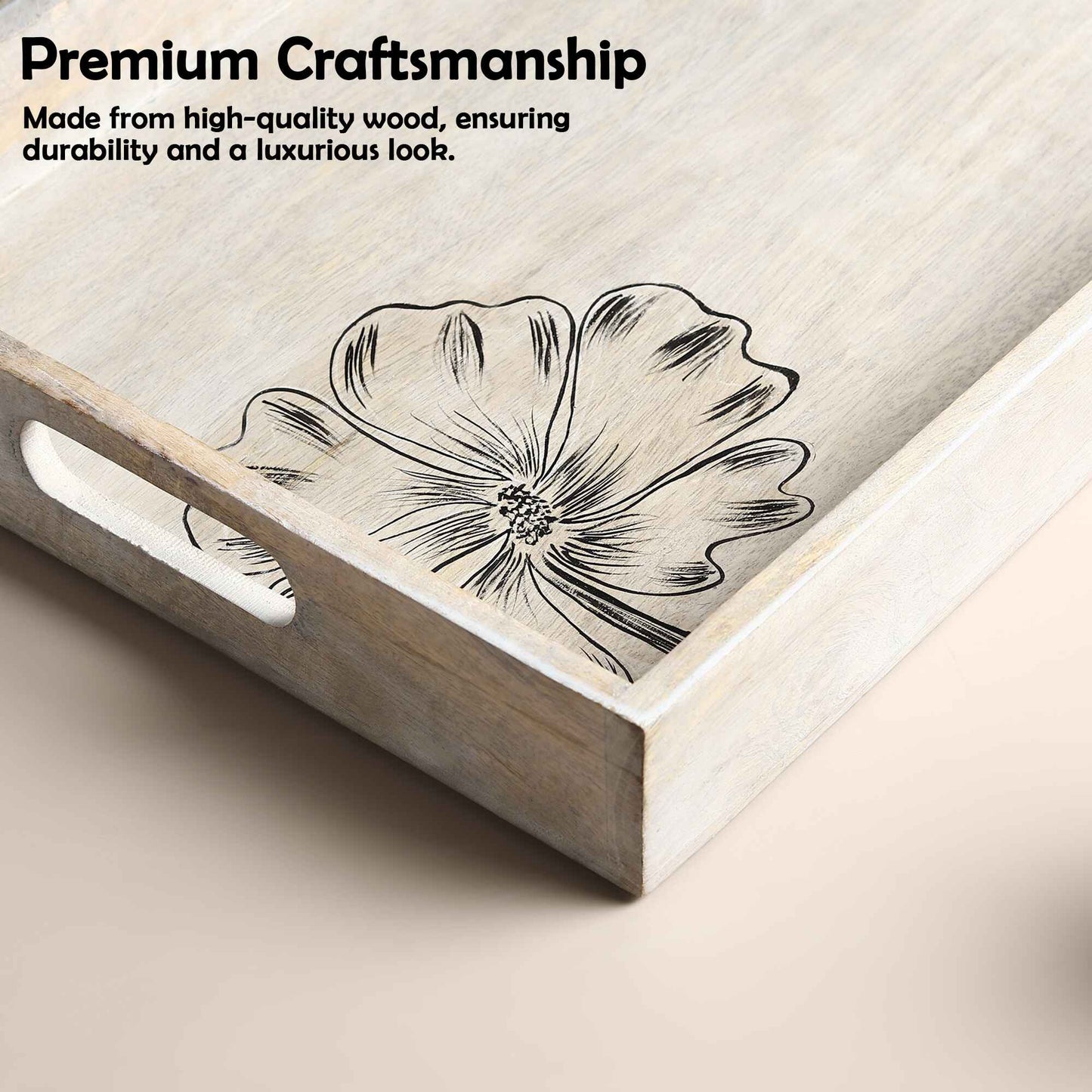 Luxe Craft Wooden Trays [Set of 3]