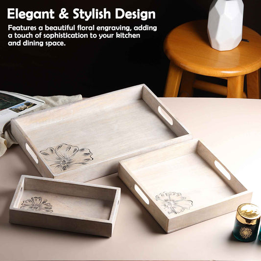 Luxe Craft Wooden Trays [Set of 3]