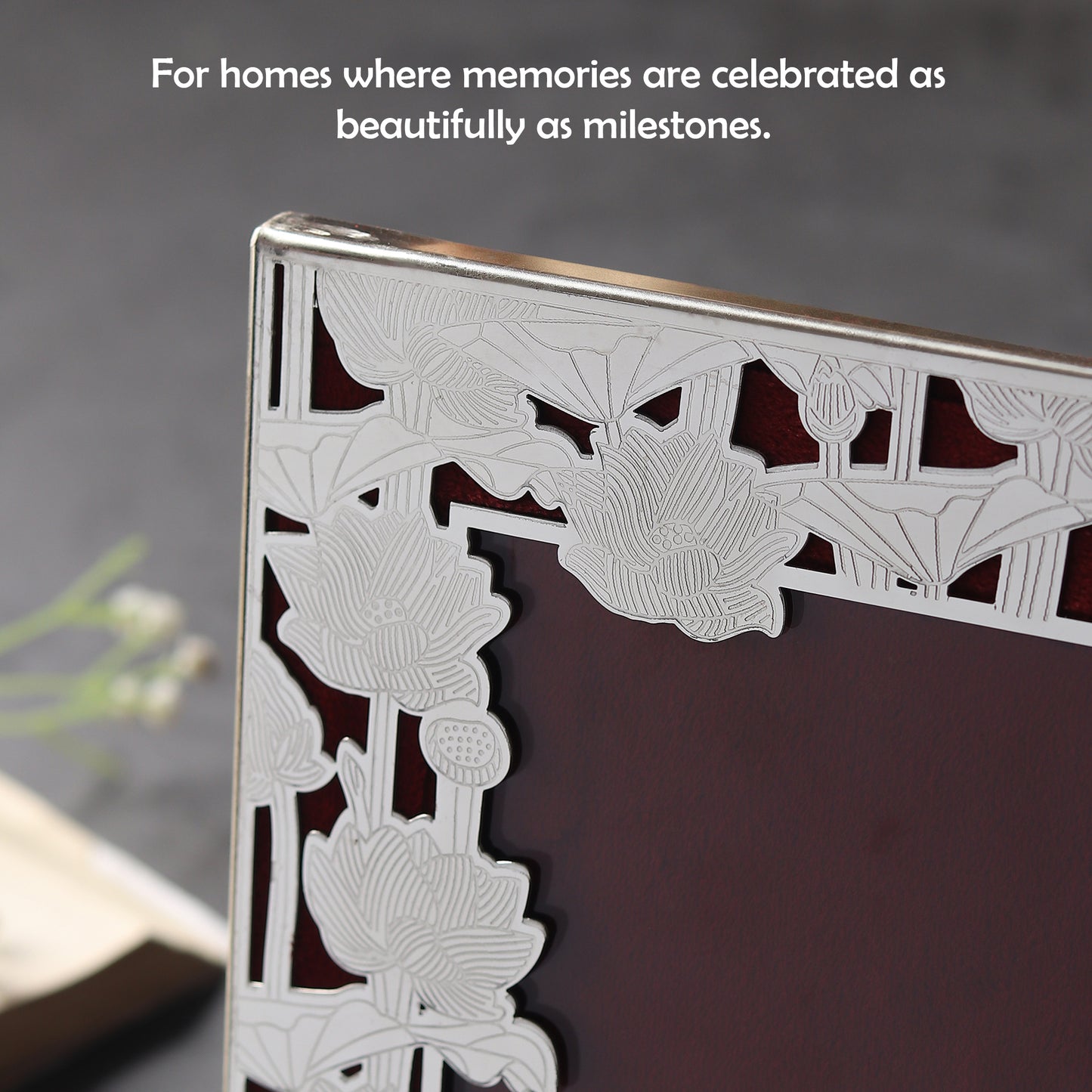 Lotus Bloom German Silver Frame