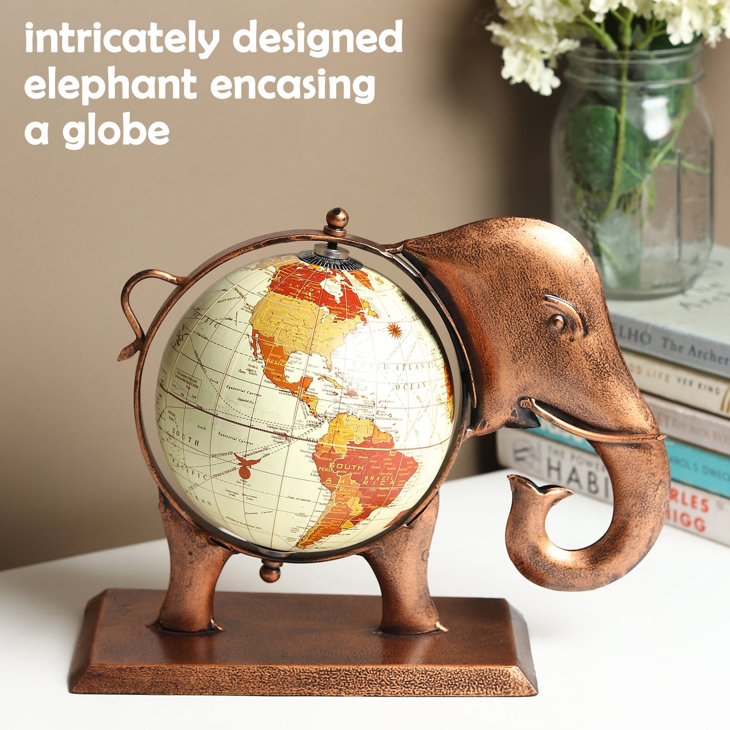 Elephant Globe Decor