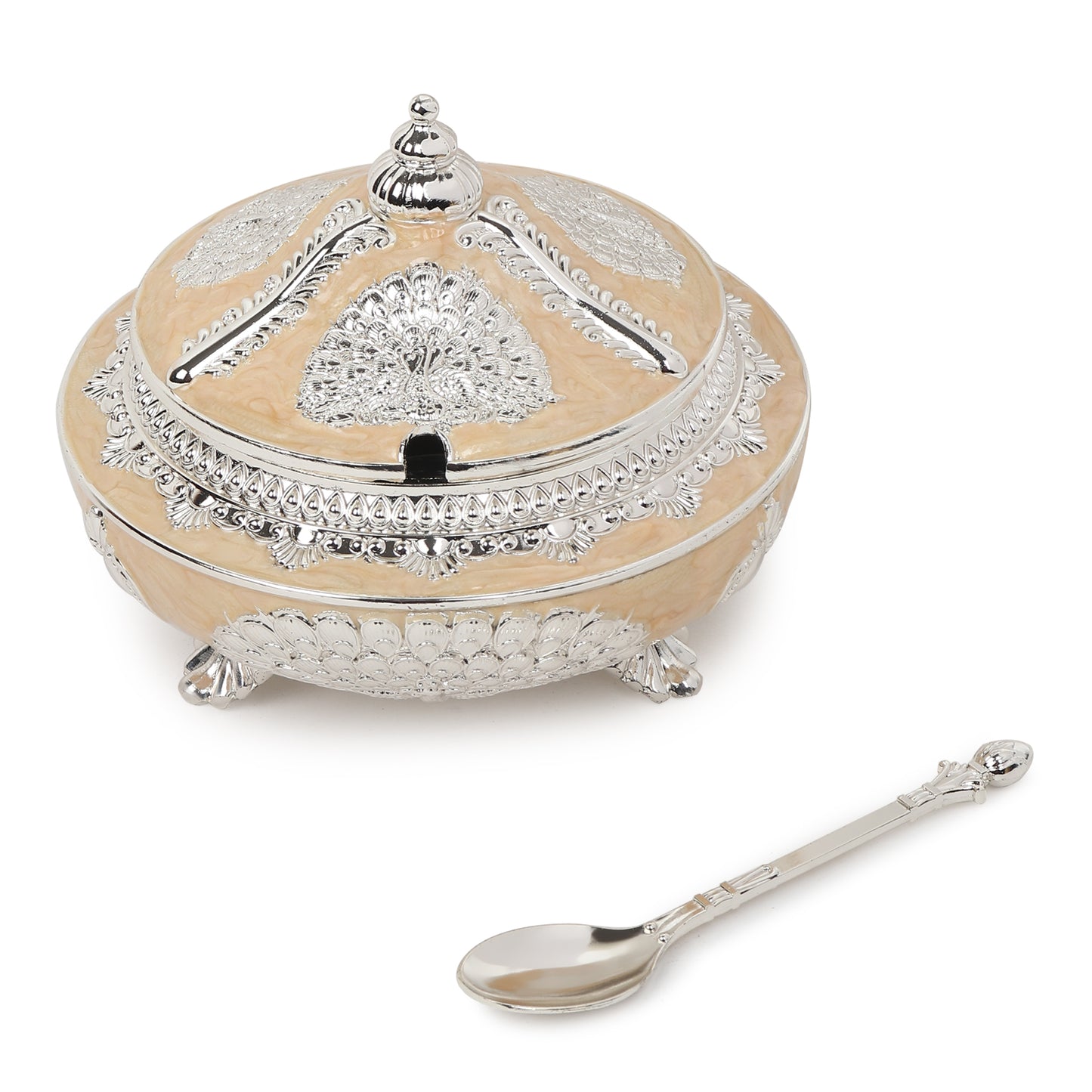 German Silver bowl with spoon