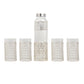 German silverware bottle & glass set of 4