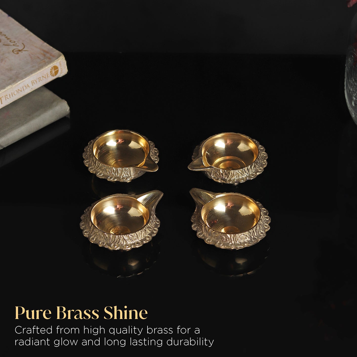 Kuber Brass Diyas – Set of 4