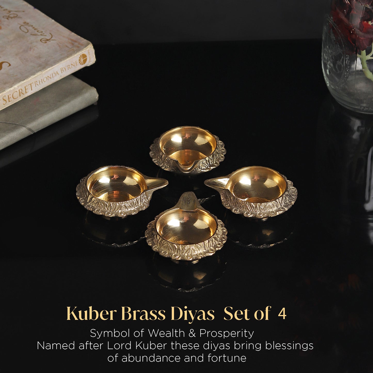 Kuber Brass Diyas – Set of 4