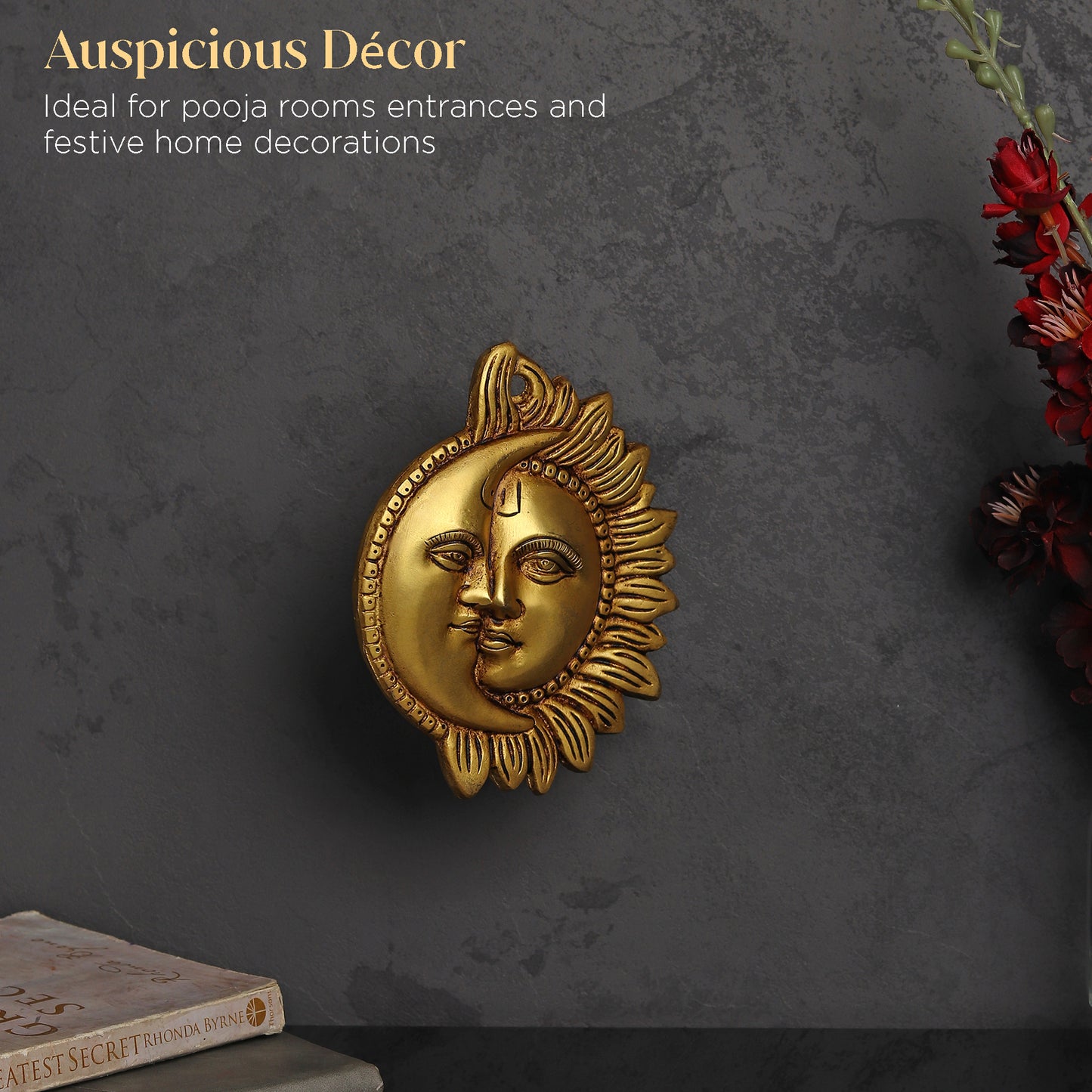 Brass Surya-Chandra Wall Hanging