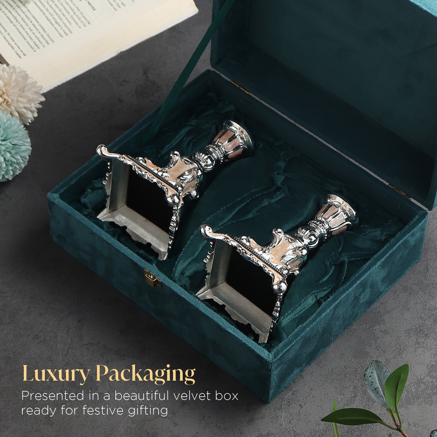 German Silverware Lux candle holders