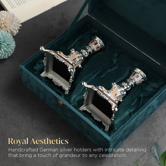 German Silverware Lux candle holders