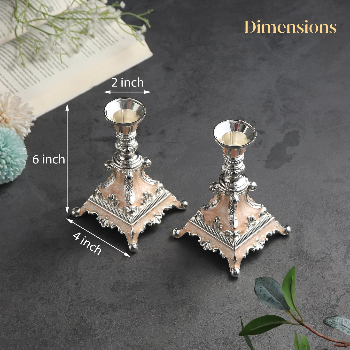 German Silverware Lux candle holders