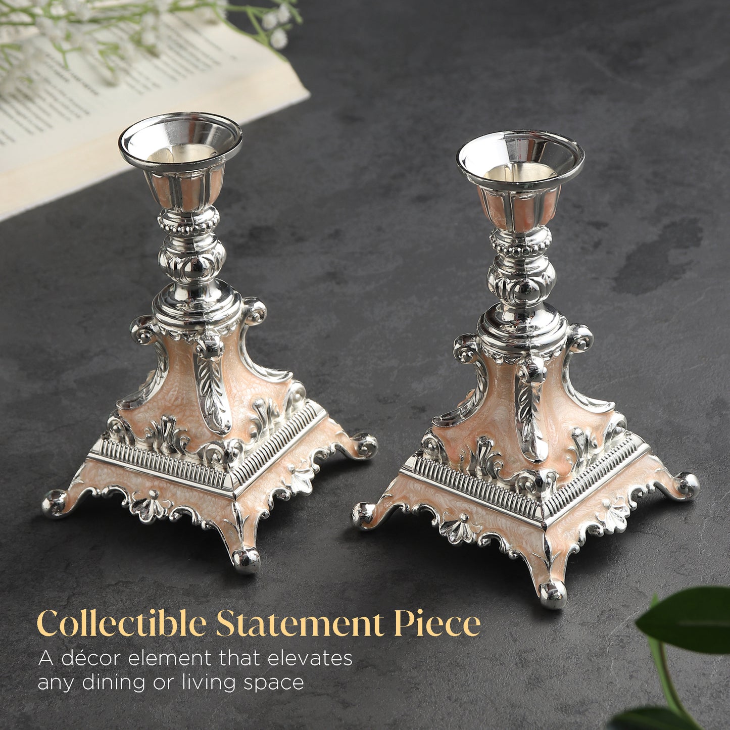 German Silverware Lux candle holders