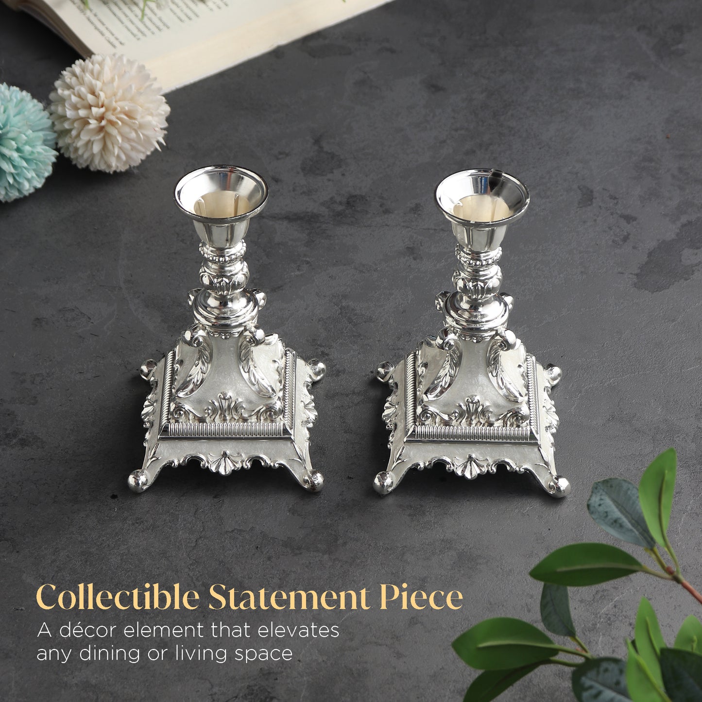 German Silverware Luxe Candle Holders