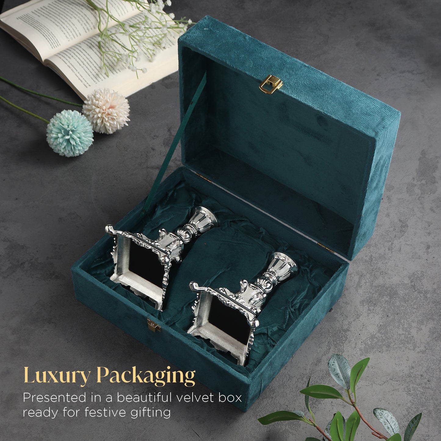 German Silverware Luxe Candle Holders