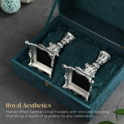 German Silverware Luxe Candle Holders