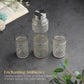 German silverware bottle & glass set of 2