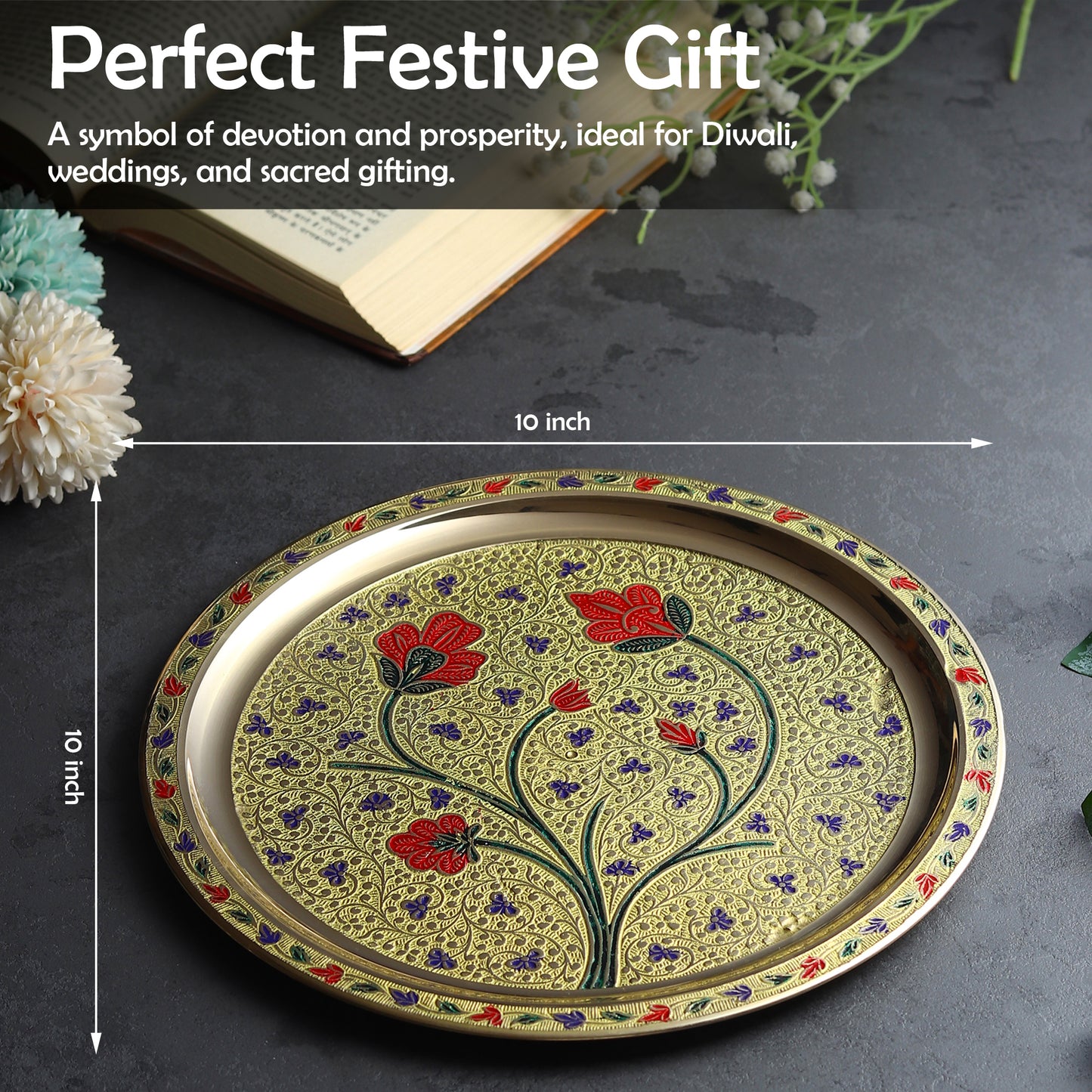 Brass Puja Thali Set - Traditional Grandeur for Every Celebration