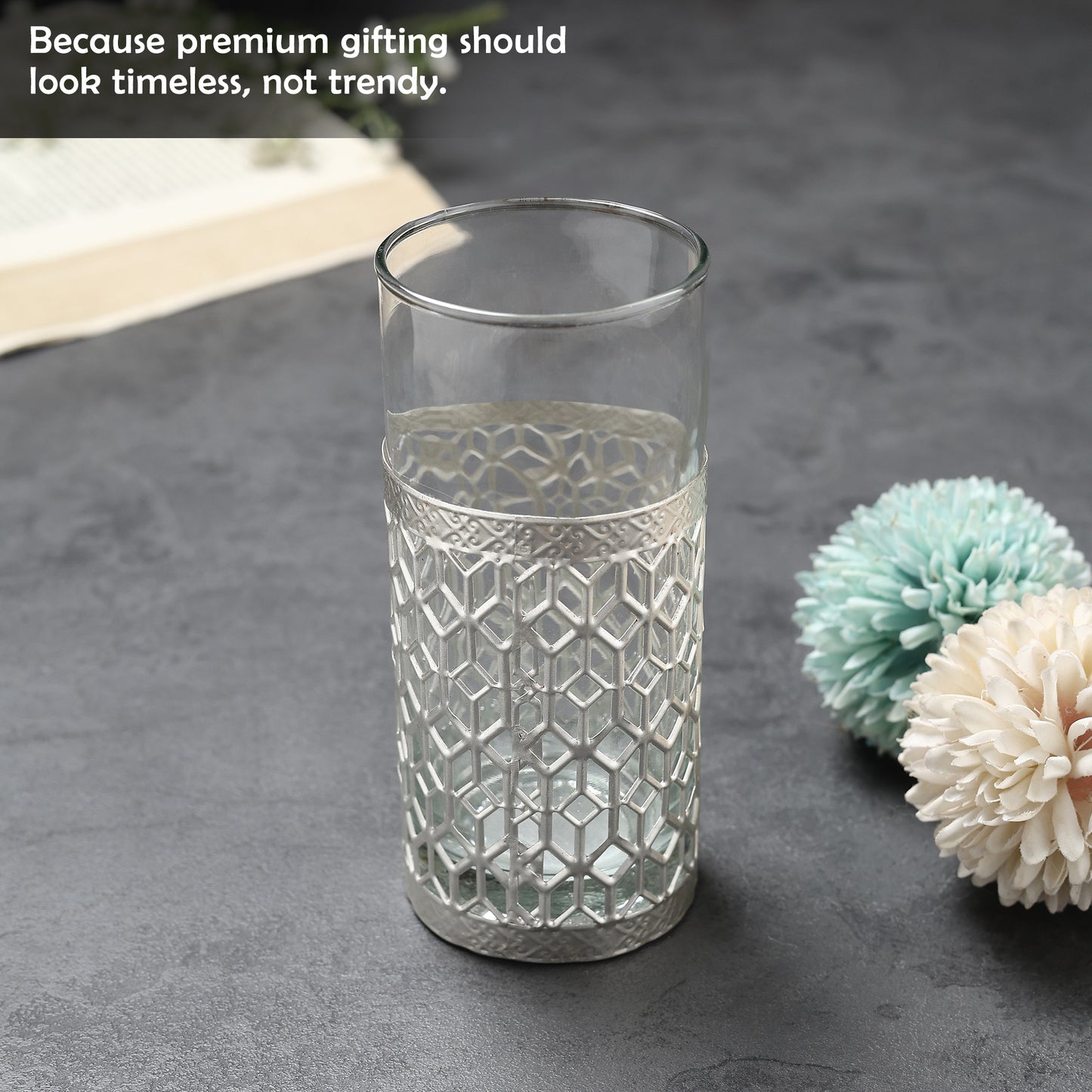 German Silverware Bottle & Glass Set | Premium Blue Velvet Gift Box